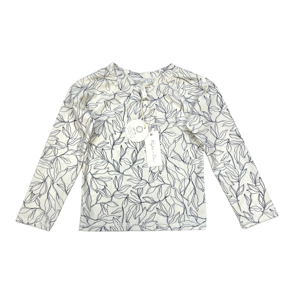 Rylee + Cru Swim Sun Shield Shirt RashGuard Foliage Long Sleeve 4-5 Years